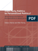 RAHAT Gideon - & - Ofer - Kenig) - From - Party - Politics - To - Personalized Politics BOOK PDF