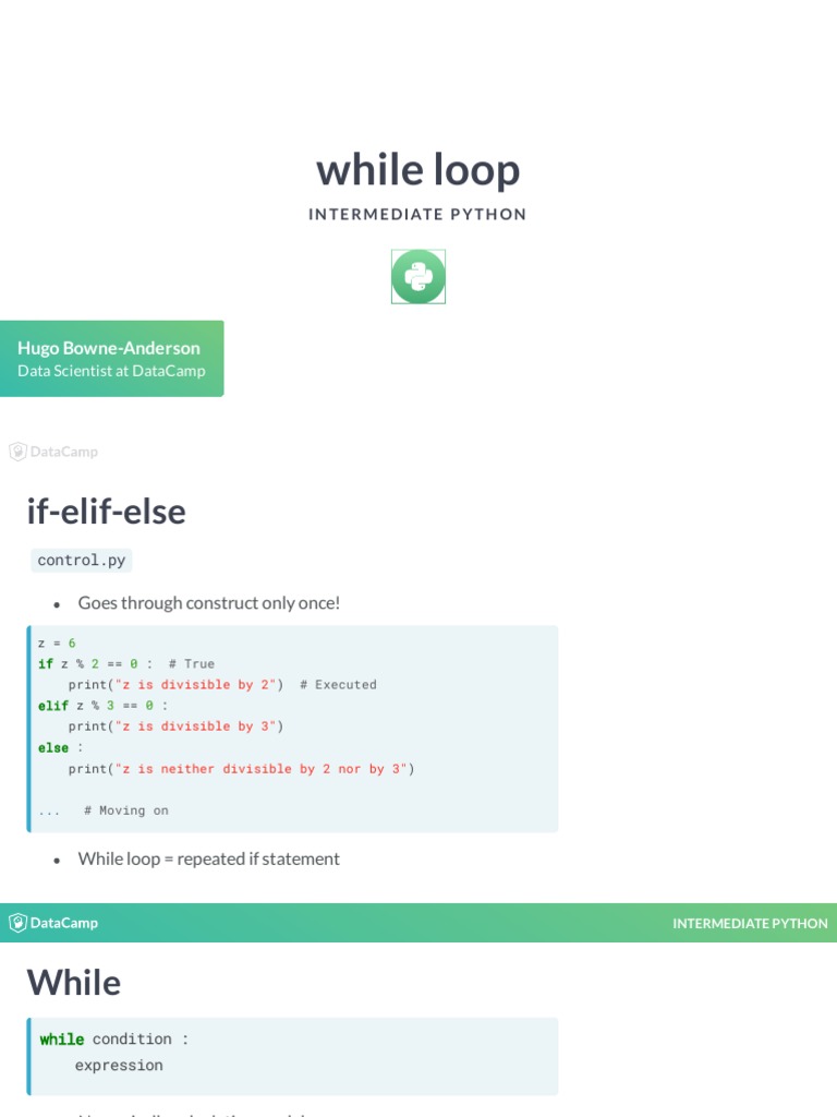 While Loop: Hugo Bowne-Anderson | Download Free PDF | Control Flow ...