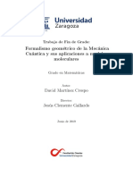 Formalismo Geométrico de La Mecánica Cuántica y Sus Aplicaciones A Modelos Moleculares