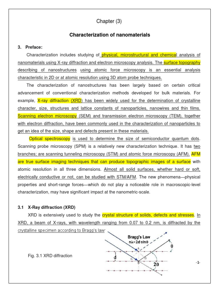 Characterization Techniques for Nanomaterials | PDF | Atomic Force ...