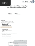 A Survey On Mobile Edge Computing: The Communication Perspective