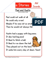 Free Phonics Reading Comprehension Aw Sounds PDF