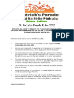 Patricks Parade Rules 2020