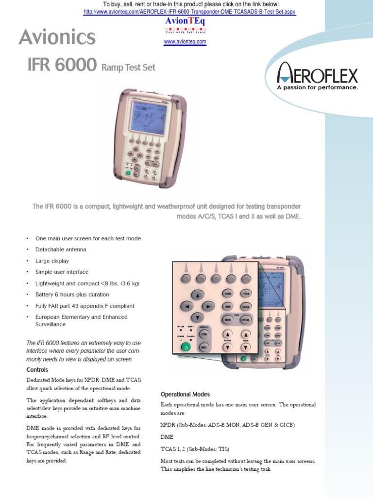 Avionics: Ramp Test Set | PDF | Radio | Telecommunications