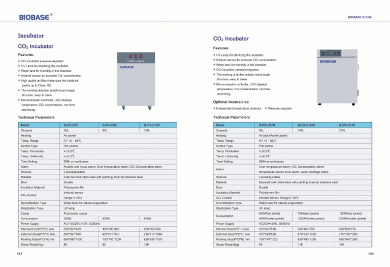 BIOBASE CO2 Incubator Brochure PDF