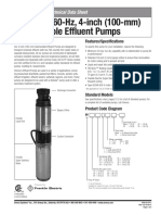 PF Series 60-Hz, 4-Inch (100-mm) Submersible Effluent Pumps: Technical Data Sheet