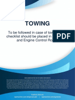 Towing: To Be Followed in Case of Towing. This Checklist Should Be Placed in The Bridge and Engine Control Room