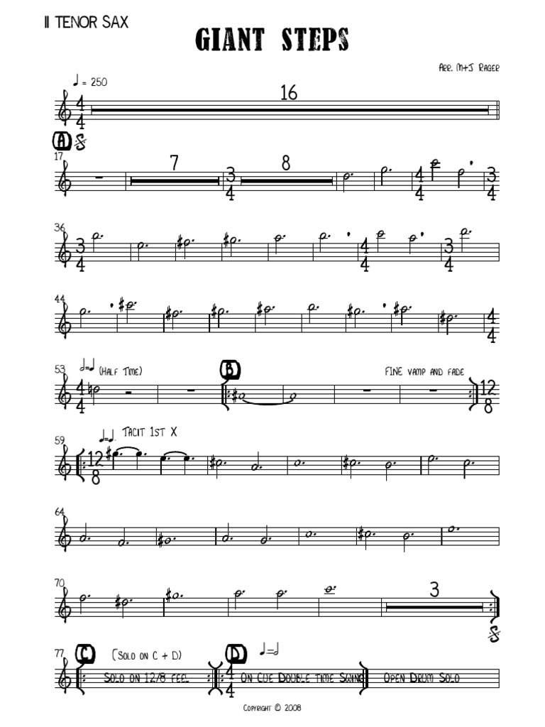 Giant Steps II (Tenor Sax PDF