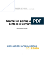 Gramática Portuguesa Sintaxe Semântica