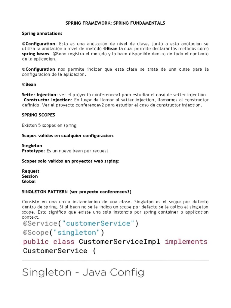 Spring Framework Fundamentals | Descargar gratis PDF | Spring Framework ...