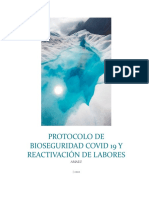 Protocolo de Bioseguridad Covid 19 y Reactivación de Labores