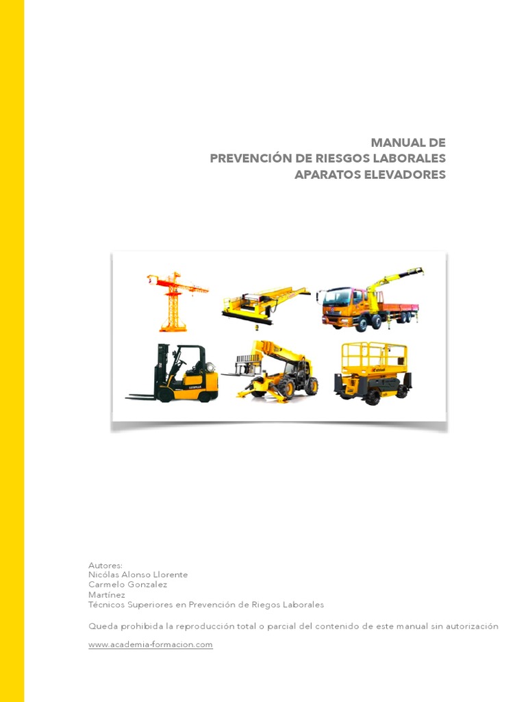 Manual de Seguridad en Plataformas Elevadoras | PDF | Máquina elevadora ...