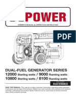 Dual-Fuel Generator Series: Starting Watts Running Watts Starting Watts Running Watts