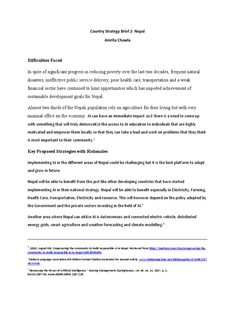 Country Strategy Brief 2 Nepal Artificial Intelligence
