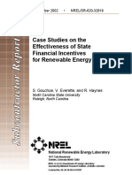 Case Studies On The Effectiveness of State Financial Incentives For Renewable Energy