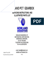 Hewland PCT Gearbox: Servicing Instructions and Illustrated Parts List