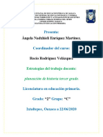 Planeacíon de Historia y Su Metodologia de La Enseñanza