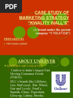 Case Study of Marketing Strategy "Kwality Wall'S": (A Brand Under The Parent Company "UNILEVER")