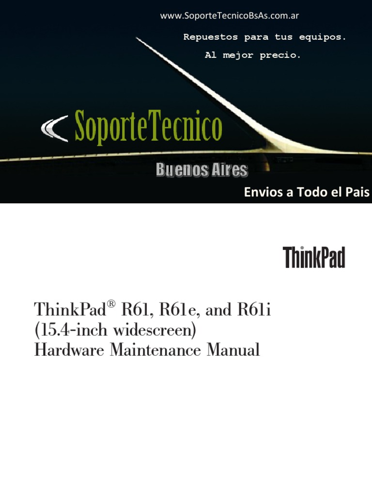 164.IBM - ThinkPad R61, R61e and R61i (15.4-Inch Wide Screen) | PDF ...