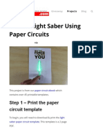 Make a Light Saber Using Paper Circuits