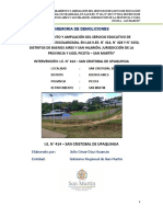 Demolición de edificaciones en I.E. N° 414 de San Cristóbal de UPAQUIHUA