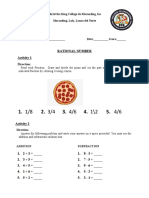 Math Activity Sheets