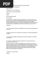 Fundamentos e Metodologia Da Educação Infantil e Psicomotricidade