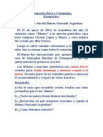 Plan Clase Primaria Día Del Himno Nacional Argentino