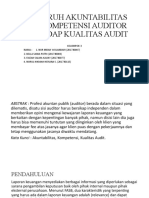 Pengaruh Akuntabilitas Dan Kompetensi Auditor Terhadap Kualitas Audit