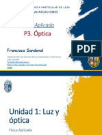 FA-P1.2020: Presentación-P3.Óptica U1. Luz y óptica