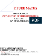 IGCSE Pure Maths Mensuration Lecture