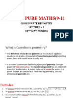 PURE MATHS COORD GEOM Lec 1