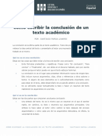 Cmo Escribir La Conclusin de Un Texto Acadmico