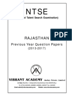 NTSE Previous Year Papers PDF