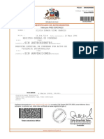 Certificado de antecedentes sin registros para fines especiales