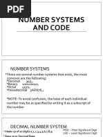 Number Systems and Coding