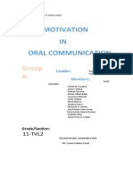 Motivation in Oral Communication