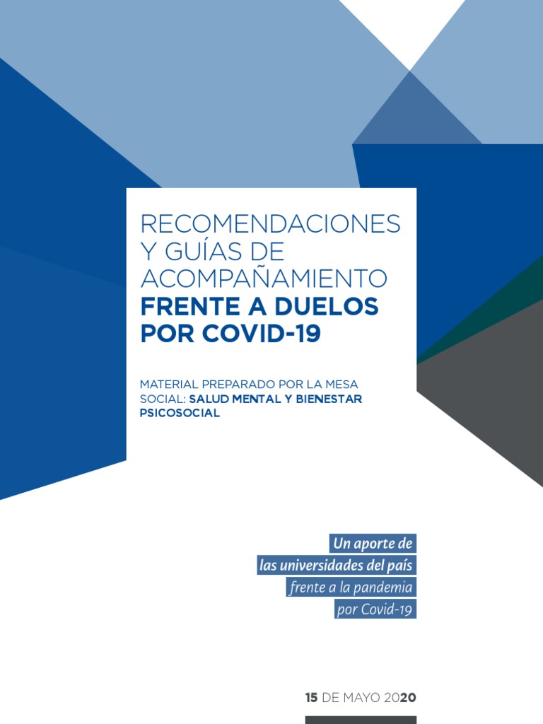 Guías de Acompañamiento en Duelo COVID-19 | PDF | Dolor | Las emociones