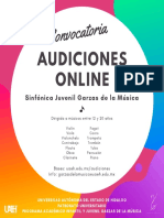 Audiciones Online: Convocatoria