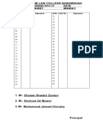 Attendence Sheet LL.B-I