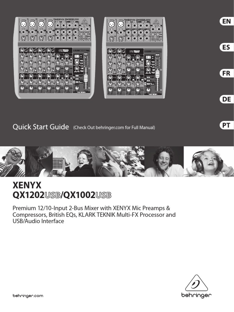 Manual Behringer Xenyx QX1202USB PDF Business Nature