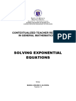 Solving Exponential Equations: Contextualized Teacher Resource in General Mathematics 11
