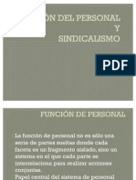 Funcion Del Personal y Sindicalismo (1)