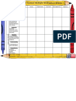 Bloom's and Gardner's Multiple Intelligence Matrix