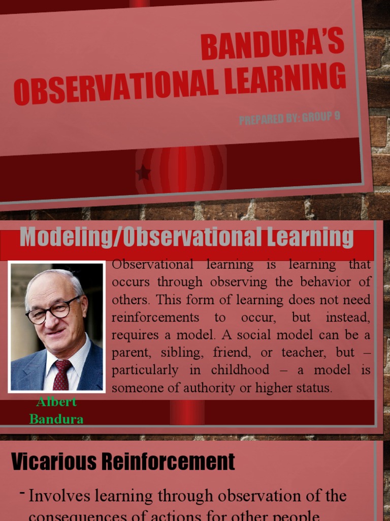 Bandura's Observational Learning Explained | PDF | Learning ...