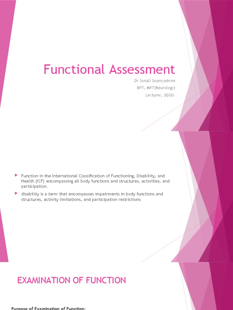 Functional Assessment Tools Overview | PDF | Disability | Medicine