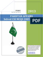 Solved PAK AFFAIRS MCQS 2005 TO 2013