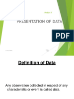 Presentation of Data: 18 May 2020 Ms - Jincy P Babu