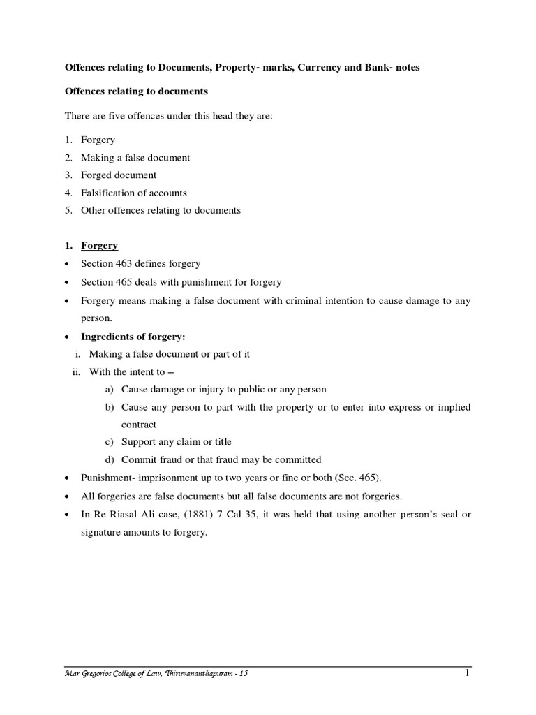 Document Forgery and Legal Consequences | PDF | Forgery | Crime & Violence