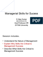 Managerial Skills For Sucess: S.Vijay Kumar Asst - Professor-HR GITAM University
